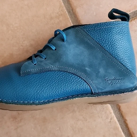 Women's Gudrun Sjoden Blue Leather Shoes - Picture 2 of 5